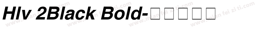 Hlv 2Black Bold字体转换